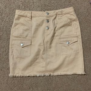 🎊 Pale pink denim mini skirt